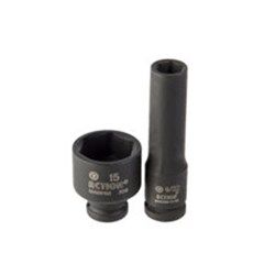 9/32" x 1/4" Drive 6-Point Metric Standard Impact Socket