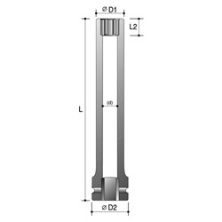 18mm 1/2" Drive 6-Point Metric Impact Tube Socket - 250mm