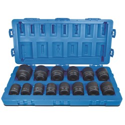 14 Pieces 1 Drive 6-Point Metric Standard Socket Set