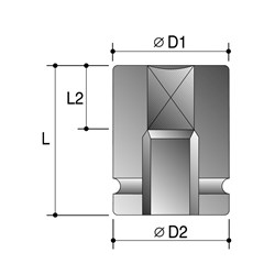16mm 1/2" Drive 4-Point Metric Square Impact Socket