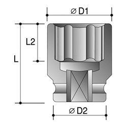 E5 3/8" Drive E-Torx Standard Impact Socket