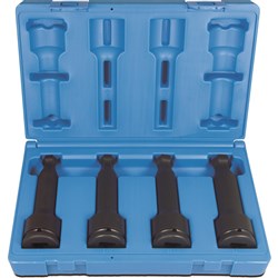 4 Piece 3/4 Drive Hex Driver Metric Ball-end Set