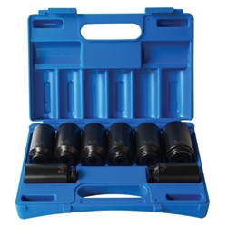 8 Pieces 1/2 Drive 12-Point Metric Deep Axle Nut Socket Set