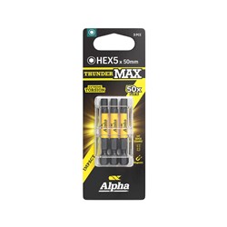 ThunderMax HEX5 x 50mm Impact Power Bit Carded | 3 Pack