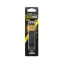 ThunderMax PH2 x 100mm Impact Power Bit Carded | 3 Pack
