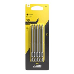 SQ2 x 100mm Power Bit Carded | 5 Pack