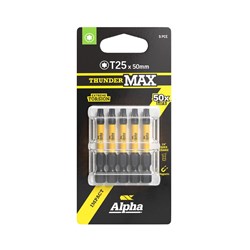 ThunderMax TX25 x 50mm Impact Power Bit Carded | 5 Pack