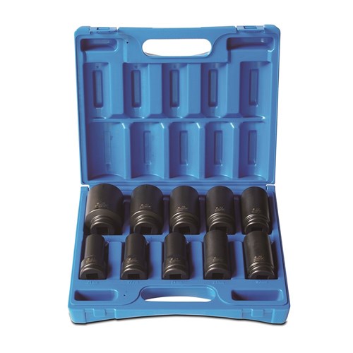 10 Pieces 3/4 Drive 6-Point Metric Deep Socket Set