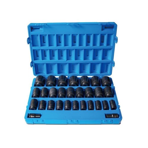 29 Pieces 3/4 Drive 6-Point Metric Deep Socket Set
