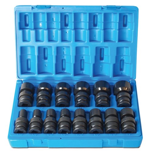 14 Piece 1/2 Drive Universal 6-Point Imperial Standard Socket Set