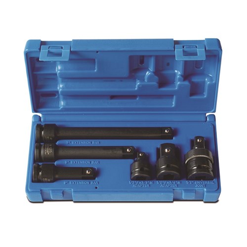 6 Piece 1/2 Drive Accessory Set Adapter & Extensions Set