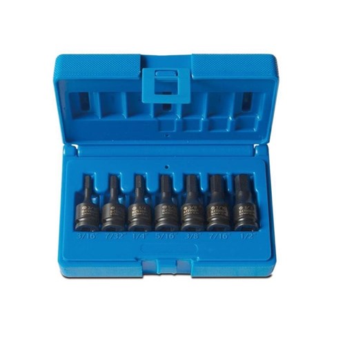 7 Piece 3/8 Drive Hex Driver Imperial Set