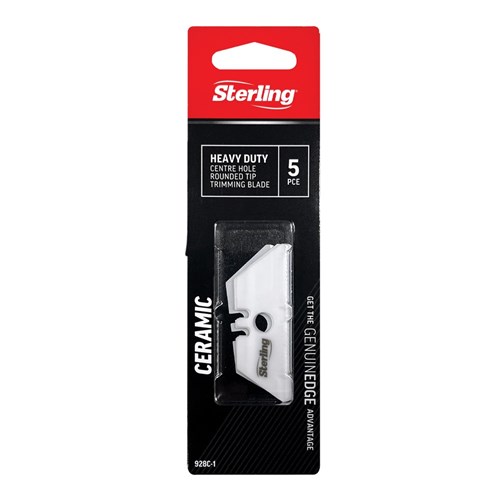 Sterling Ceramic Heavy Duty Rounded Tip Blade with Centre Hole (x5)