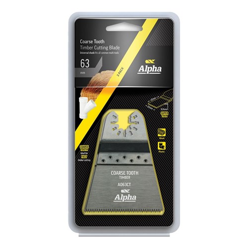 Coarse Tooth 63mm - Timber Multi-Tool Blade - 3 Pack
