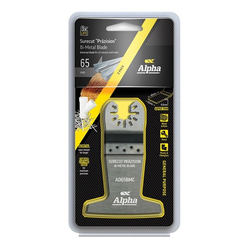 Surecut Prazision 65mm - Bi-Metal Multi-Tool Blade - 3 Pack