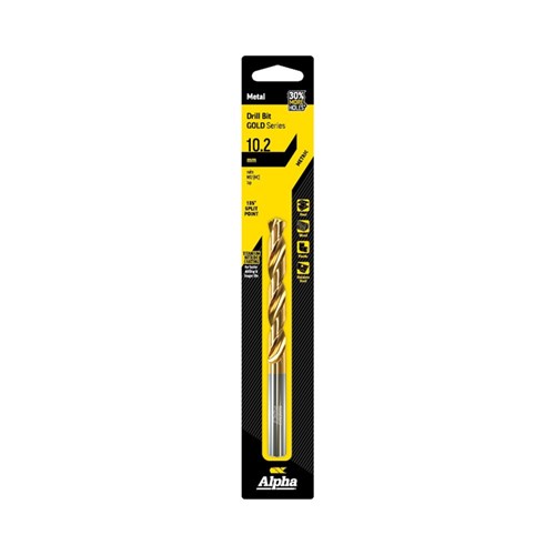 10.2mm Jobber Drill Suits MC12 Tap Carded  - Gold Series