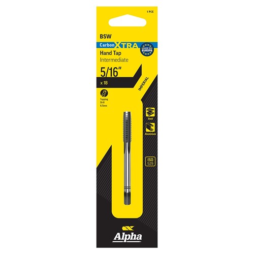 Carbon Xtra Tap BSW Inter-5/16x18 carded