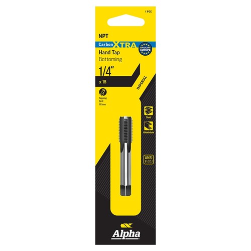 Carbon Tap NPT Bottoming - 1/4x18 | Carded
