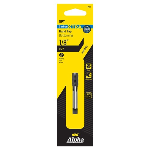Carbon Tap NPT Bottoming - 1/8x27 | Carded