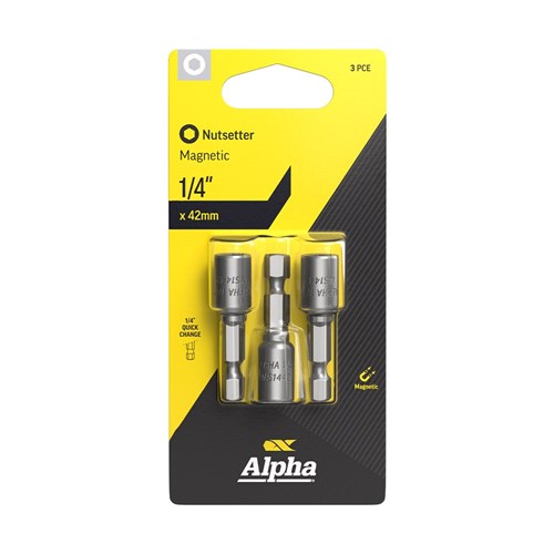 Nutsetter 1/4in x 42mm Magnetic Carded | 3 Pack