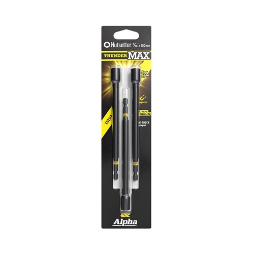 ThunderMax 5/16in x 150mm Impact Magnetic Nutsetter Carded | 3 Pack