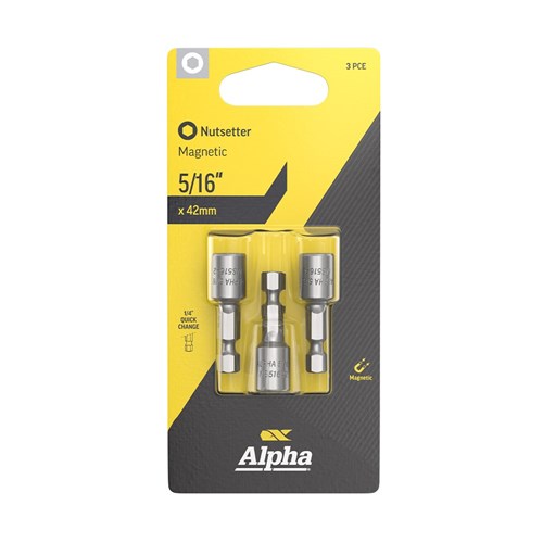 Nutsetter 5/16in x 65mm Magnetic Carded | 3 Pack