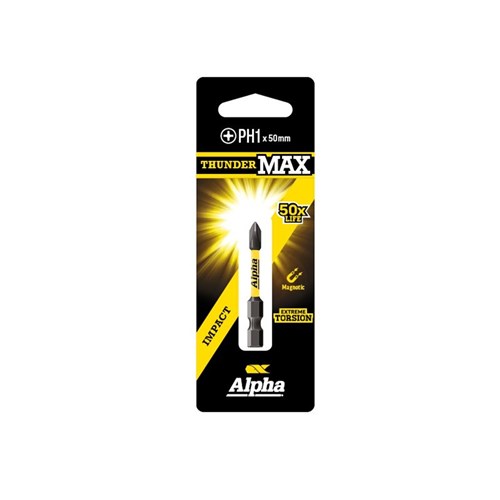 ThunderMax PH1 x 50mm Impact Power Bit Carded
