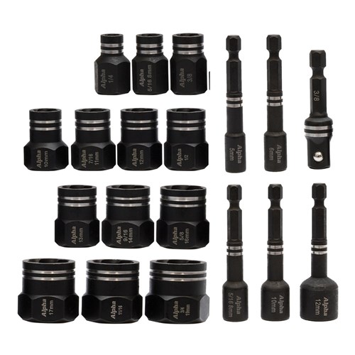 30 Pce | Alpha Damaged Nut & Bolt Extractor Set | 1/4in & 3/8in Drive