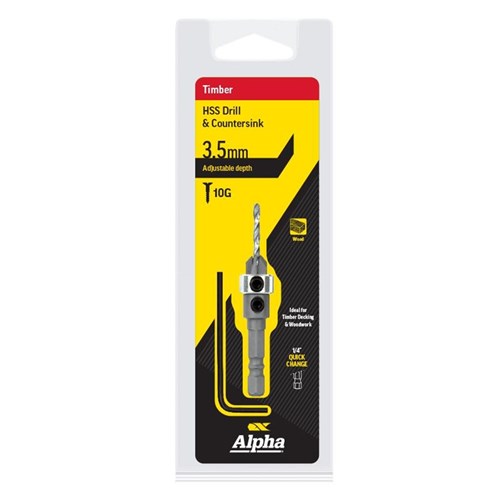 3.5mm (9/64in) HSS Countersink with Drill Bit