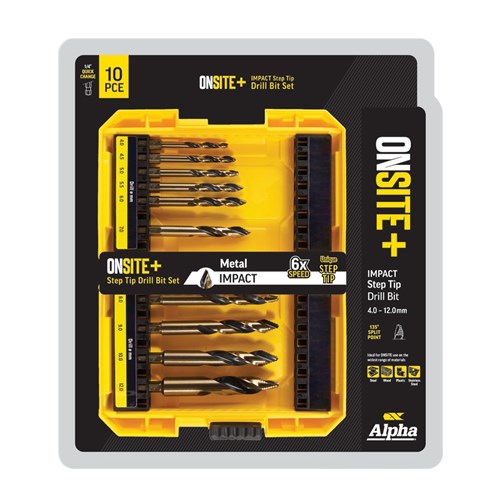 10 Piece | Onsite Plus Impact Step Tip Drill Set